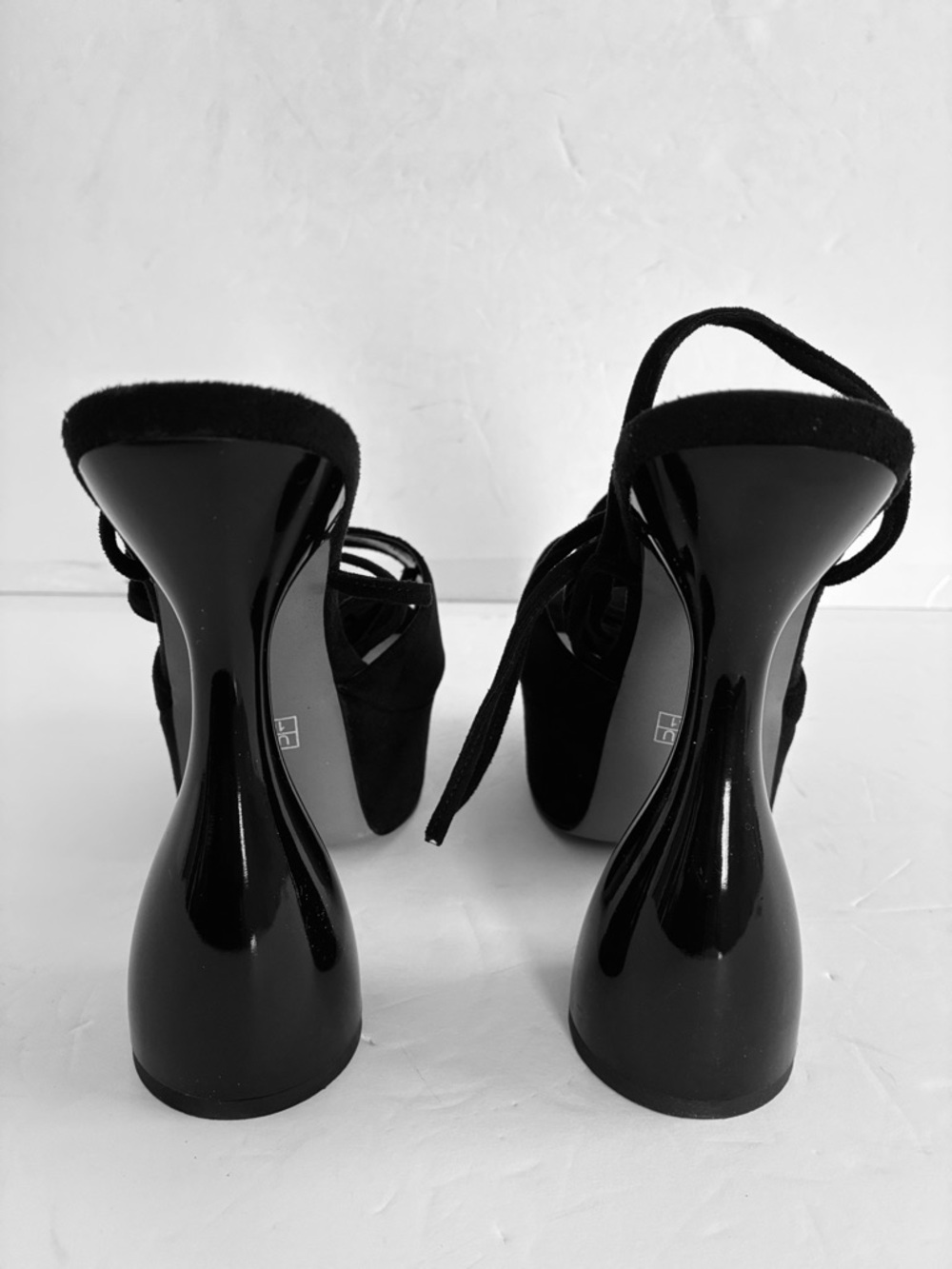 Women’s Black Platform Ankle-Tie High Heel Sandals Shoes Size 10 NEW - Picture 11 of 14